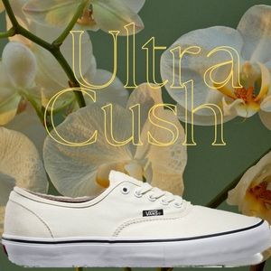 Vans Authentic Pro Off White Canvas Black Stripe UltraCush Men's Size Listing